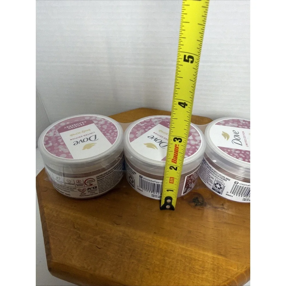 Dove Beauty Body Scrub Holiday Limited Edition- Frosted Cranberry 3.5oz SET OF 3